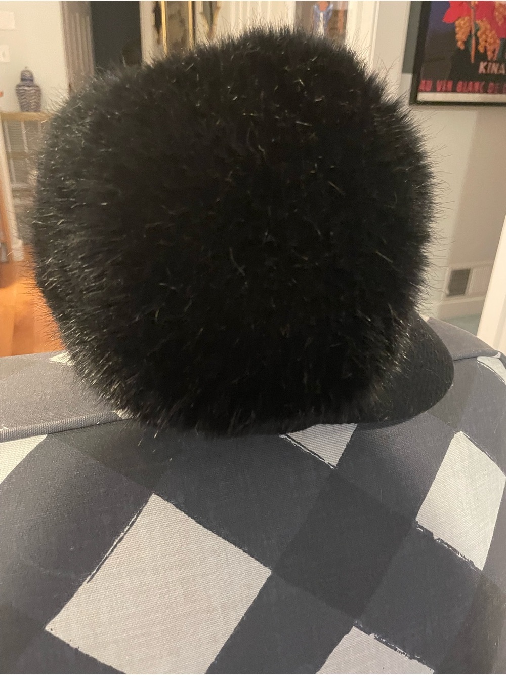 Vintage Kyi Kyi Cozy Black Faux Fur Women's Winter Hat